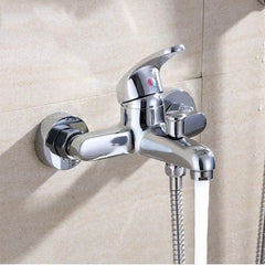 Luxury Bathroom Sink Bath Mix Tap Shower Mixer Taps with Hose and Shower Head-UK