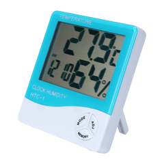 Digital LCD Thermometer Hygrometer Humidity Meter Room Indoor Temperature Clock