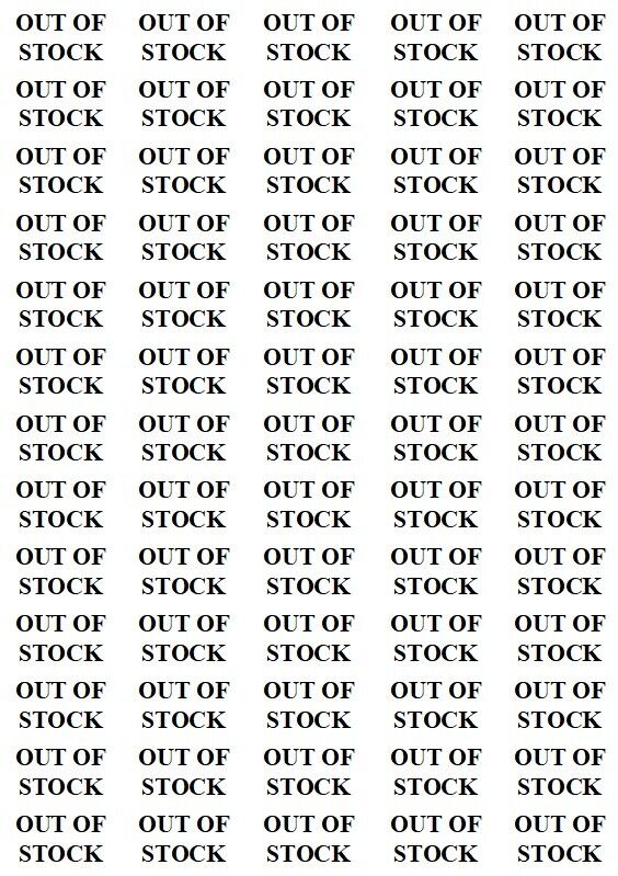 OUT OF STOCK Stickers in RED / BLACK-  Labels