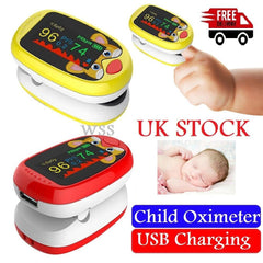 Blood Oxygen Saturation Pulse Heart Rate Monitor Kid Cute Oximeter Finger Clip