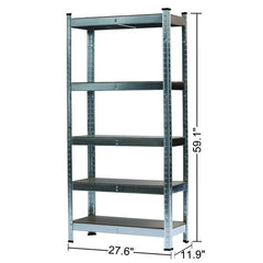 Large 5 Tier Heavy Duty Boltless Metal Shelving Shelves Storage Shelf Garage UK