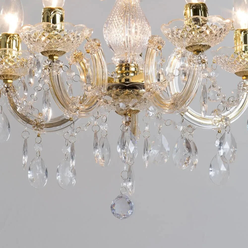 Marie Therese 5 Light Dual Mount Chandelier - Gold with LED Bulbs