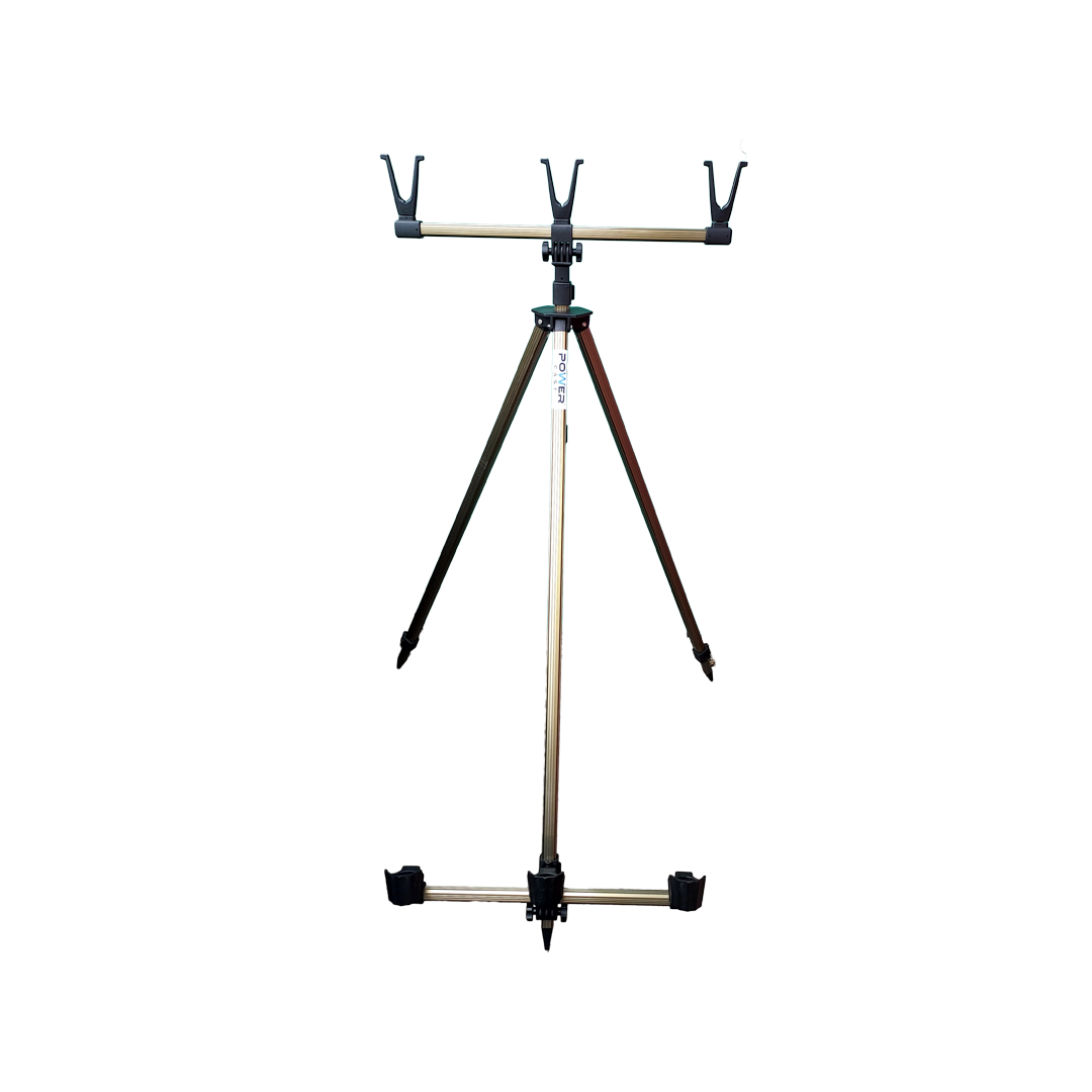 Sea Fishing Beach Rod Tripod 4ft length extended up to 7ft  for 3 rod hold - UK