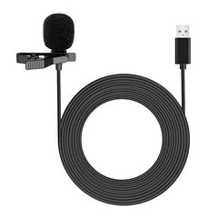 Clip-on Lapel Mini Lavalier USB 2.0 Mic Microphone for PC Recording - UK