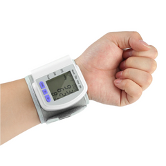 LCD Digital Wrist Blood Pressure Monitor BP Measure Heart Beat Rate Pulse Device