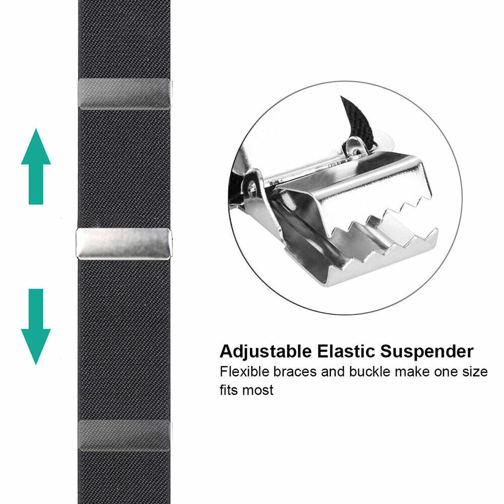 50MM High Elasiticity Braces Suspenders - Black