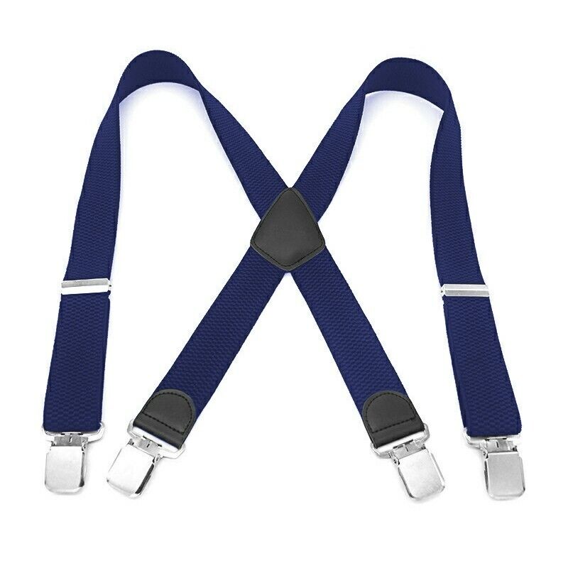 Braces Highly Elastic Suspenders Heavy Duty Trouser Style 40mm Adjustable Men's 