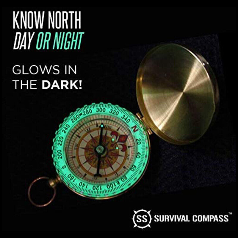 Camping Survival Compass Glow in the Dark Military Compass Survival Gear UK 