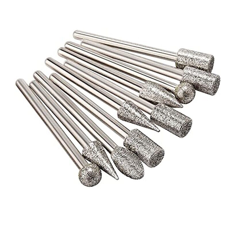 20X Diamond Grinding Cutting Burr Set For Dremel Drill Bits Rotary Grinder Tool