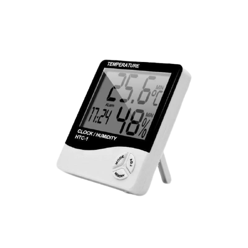 Digital LCD Thermometer Hygrometer Humidity Meter Room Indoor Temperature Clock