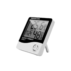 Digital LCD Thermometer Hygrometer Humidity Meter Room Indoor Temperature Clock