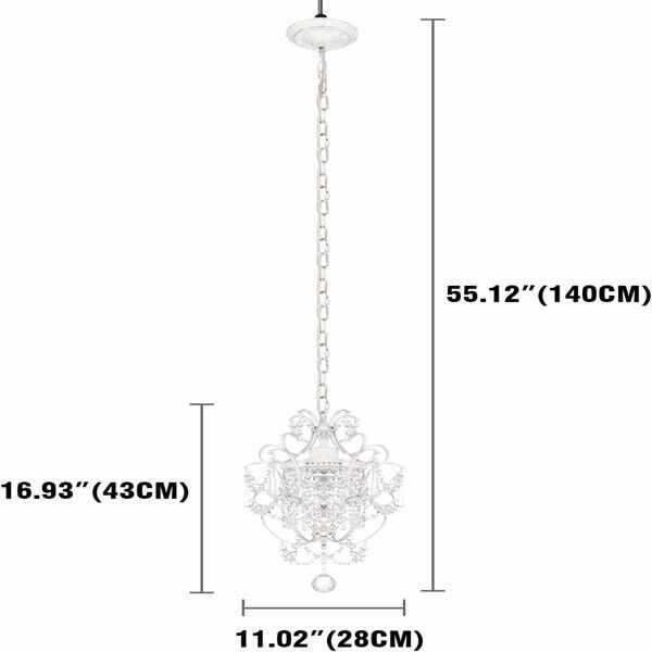 White Chandelier Mini Crystal Chandelier Lighting K9 Crystal Retro Craft Elegant