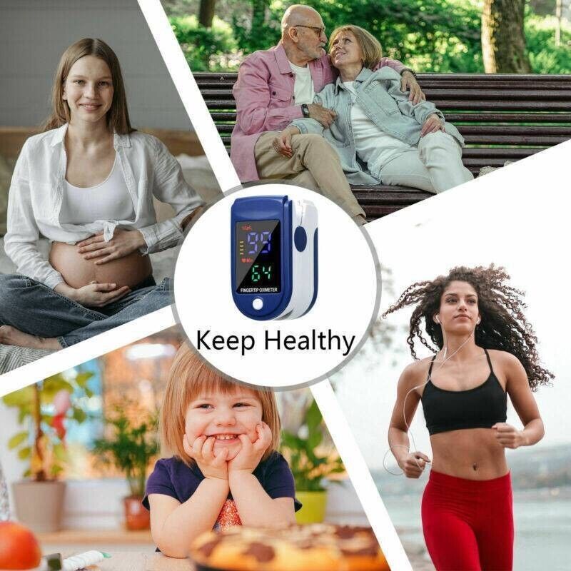 Heart Rate Monitor Oximeter Blood Oxygen SpO2 Finger Pulse Saturation Meter FDA