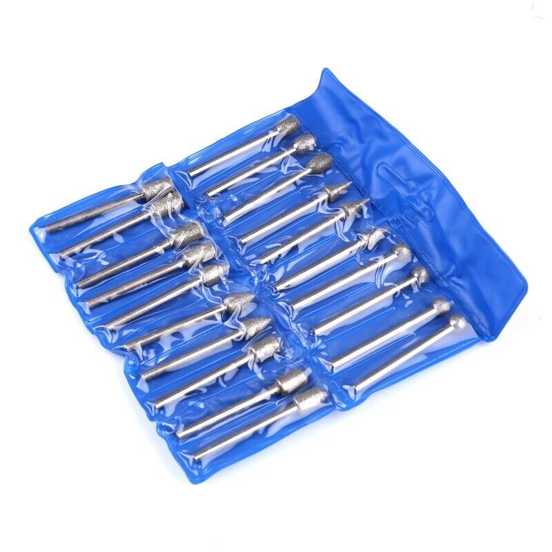 20X Diamond Grinding Cutting Burr Set For Dremel Drill Bits Rotary Grinder Tool