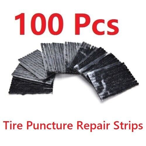 100x Tubeless Tire Tyre Puncture Repair Kit Strips Plug Car cycling Bike