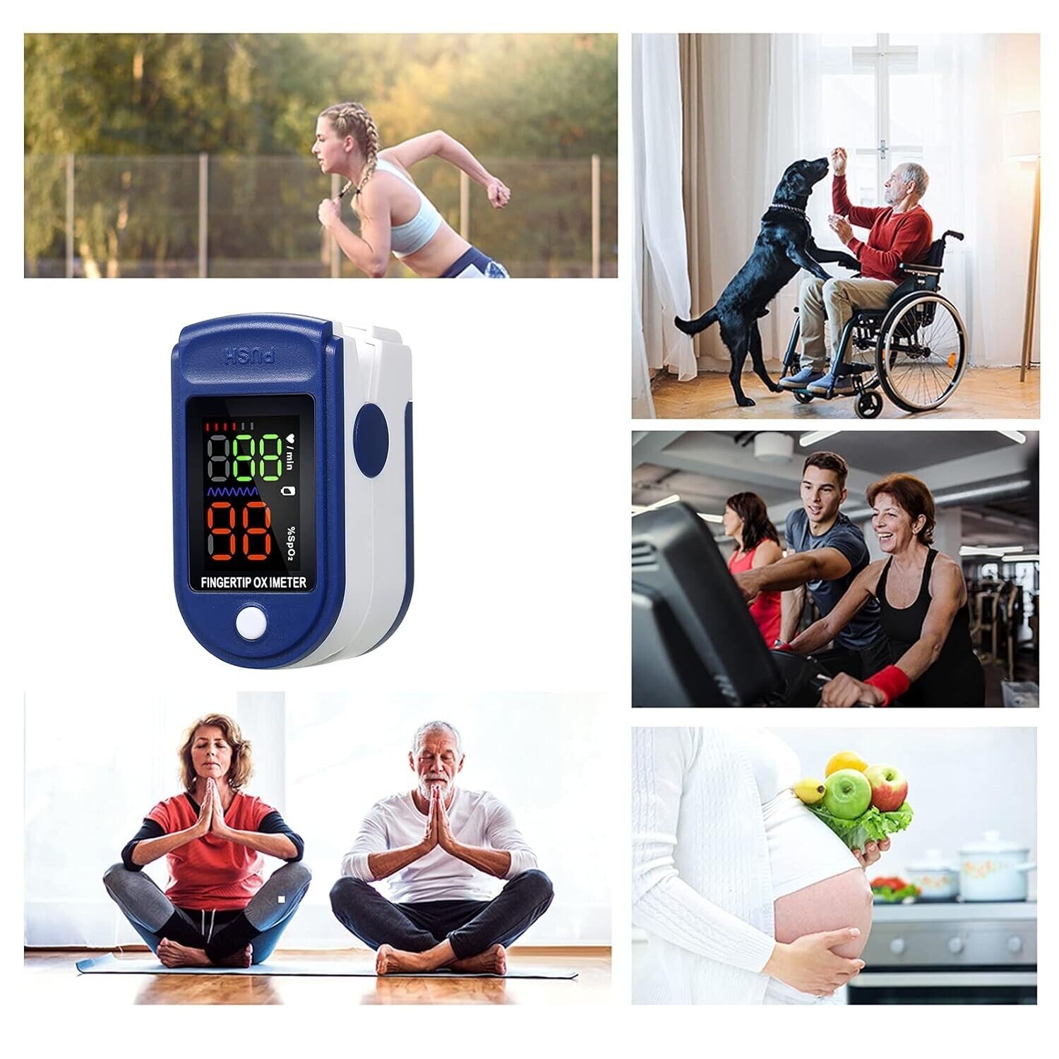 Digital Fingertip Pulse Oximeter Mini SpO2 Oxygen Saturation Monitor PR Pulse-UK