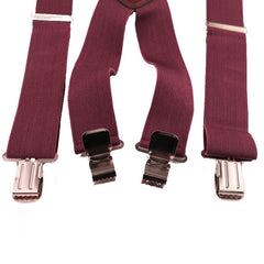 50MM Width Adjustable Heavy Duty Elastic Men's Braces Suspenders Trouser Clips 