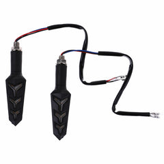 2x LED Sequential Flowing Motorcycle Turn Signal Indicator Lights DRL Brake Lamp