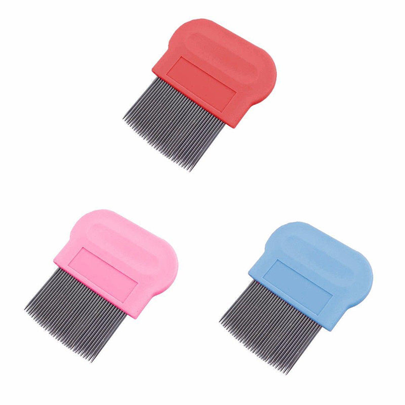 Pet Dog Cat Grooming Metal Flea Comb - Random Colour