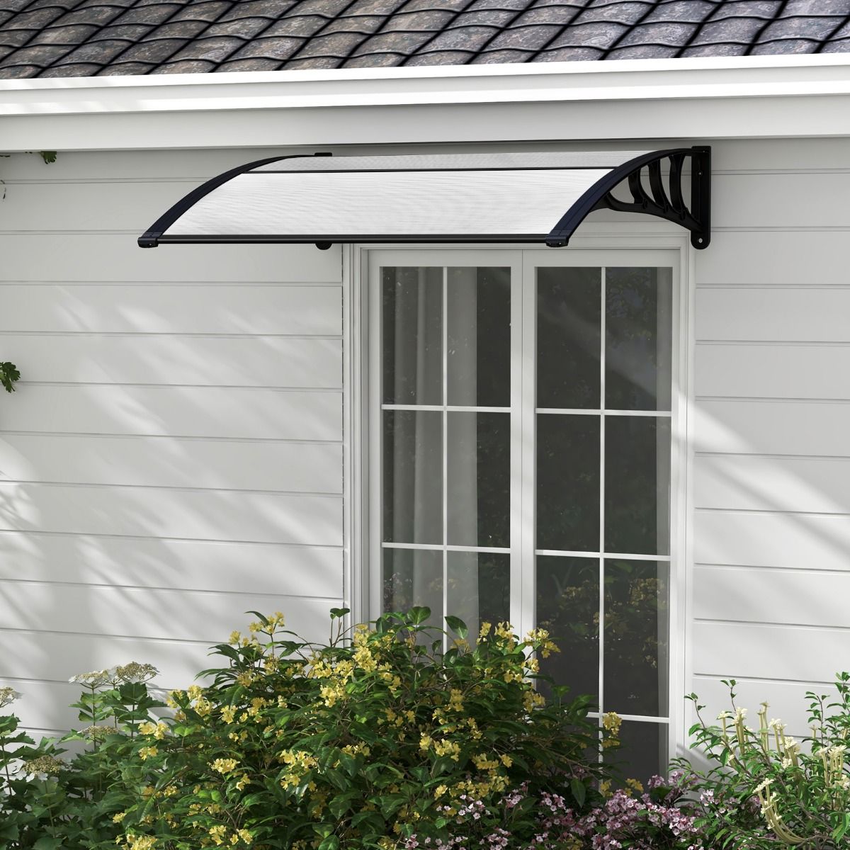 Outdoor Front Door Patio Overhang Awning for Sunlight Rain Snow Wind Protection