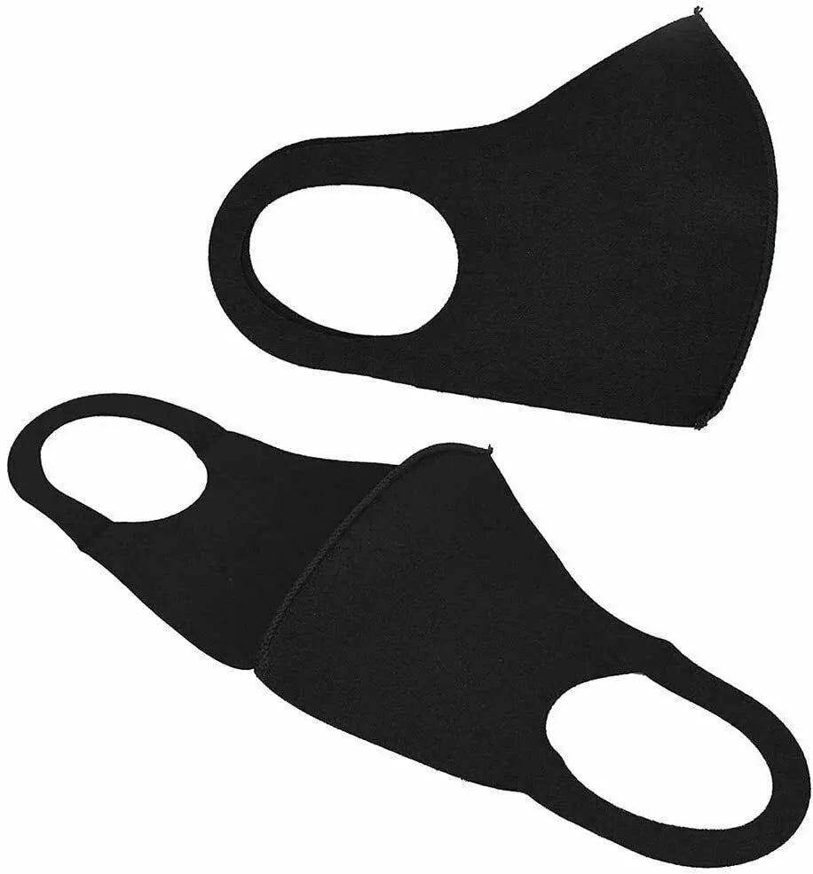 10X Face Masks Reusable Washable Breathable Black Adult Dust Protective Covering