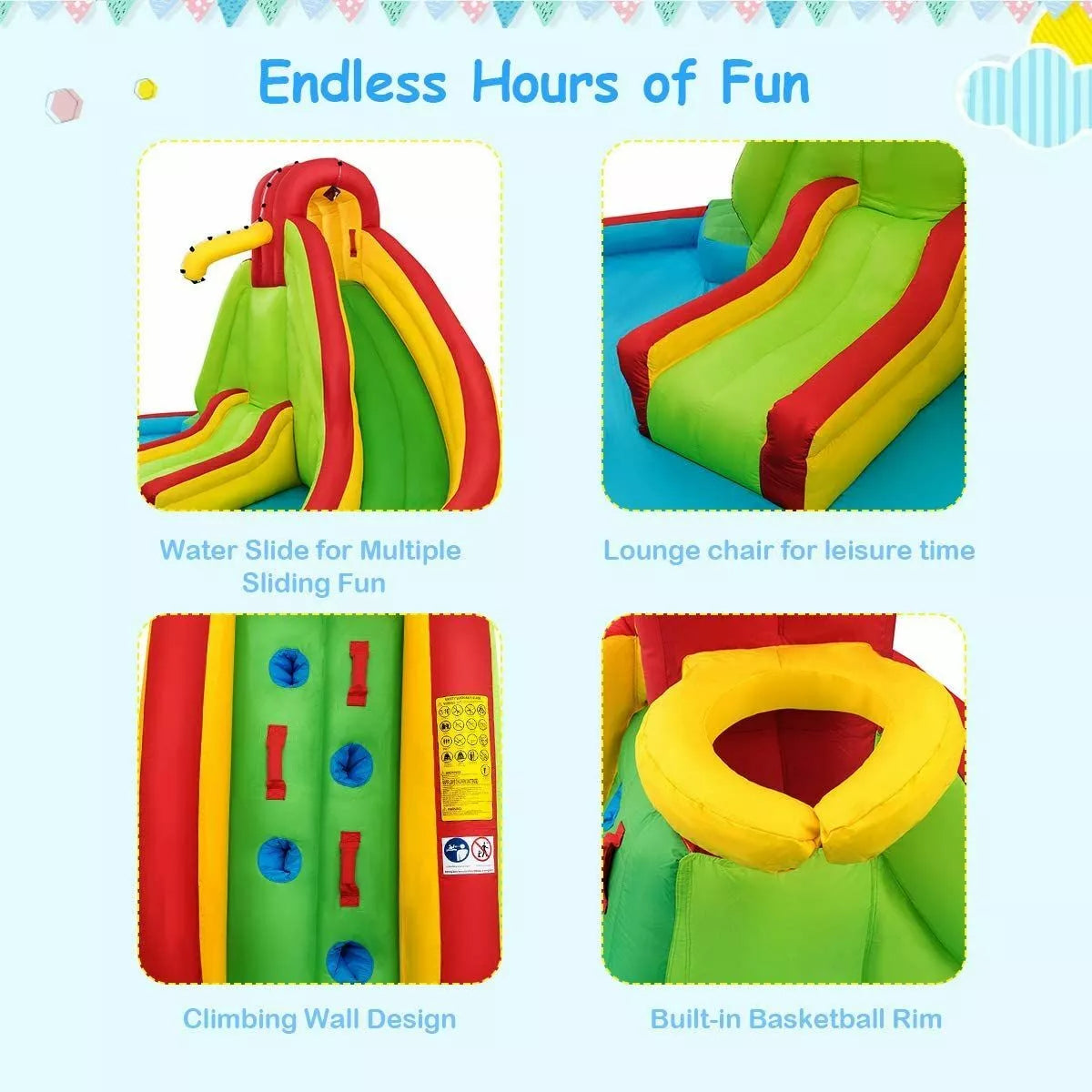 Bouncy Water Castle 480 x 420 x 233 cm