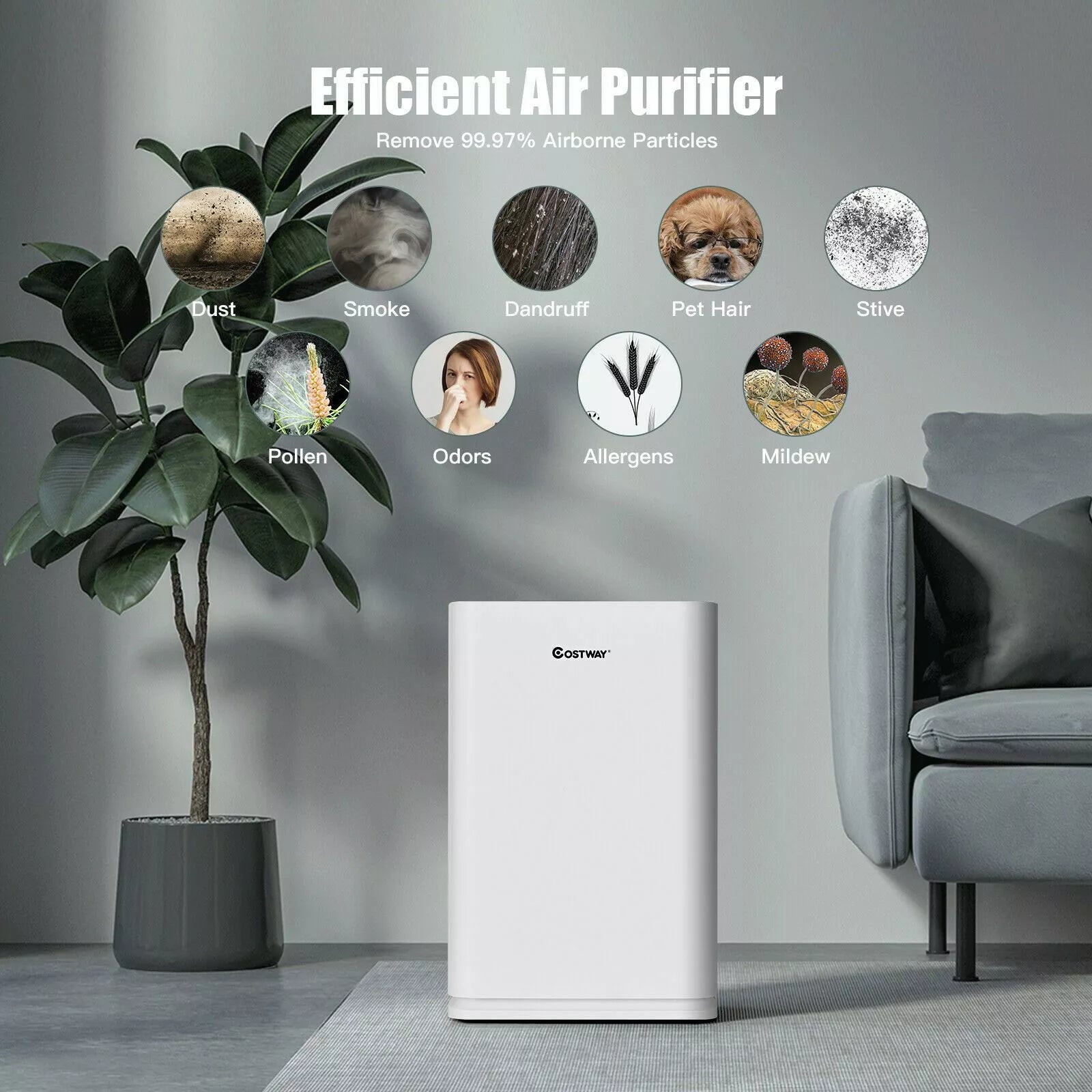 Air Purifier with 4 Layers Purification and Replaceable Filter - UK
