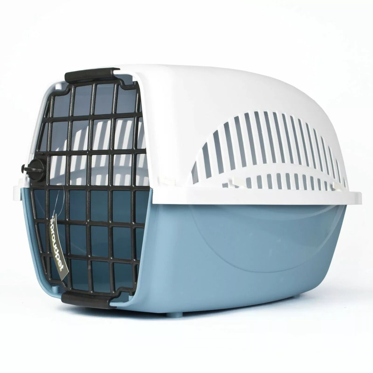 Hard Blue Pet Carrier - Small Dog Crate Puppy Kitten Cat Carry Box - UK