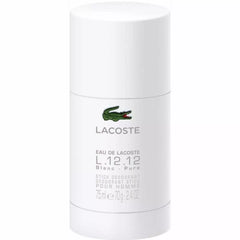 LACOSTE 12.12 WHITE DEODORANT STICK 75G FOR HIM - NEW & SEALED - FREE P&P - UK