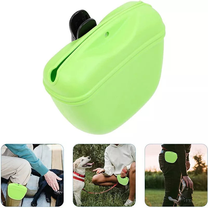 Outdoor Pet Dog Food Treat Snacks Bag Silicone Walking Dog Training Food Pockets