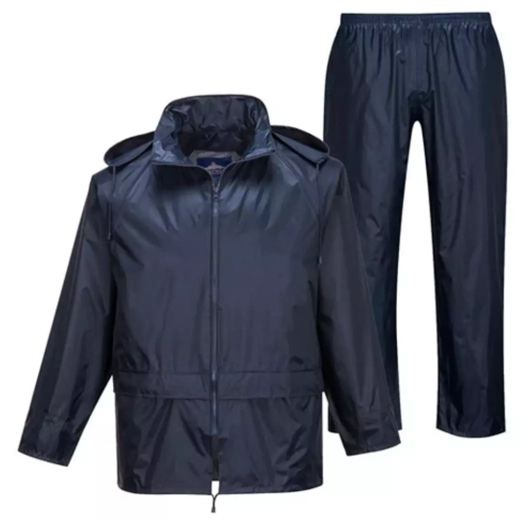 Waterproof Rainsuit  Men's Portwest L440 Essentials  Jacket & Trouser-All Size